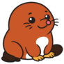 Mole Cartoon Sticker