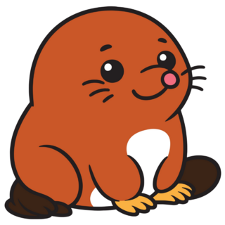 Mole Cartoon Sticker