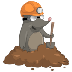 Mole Digs Sticker
