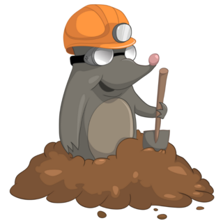 Mole Digs Sticker