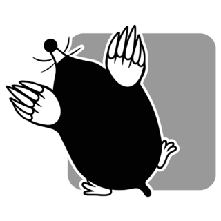 Mole Icon Logo Sticker