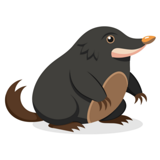 mole Illustration Sticker