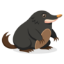 mole Illustration Sticker