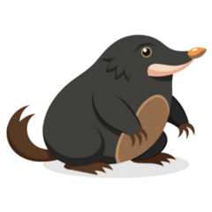 mole Illustration Sticker