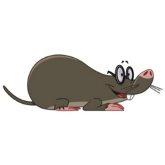 Mole In Eyeglasses Sticker