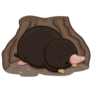 Mole In Ground Sticker
