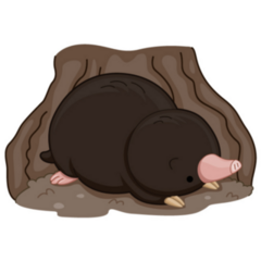 Mole In Ground Sticker