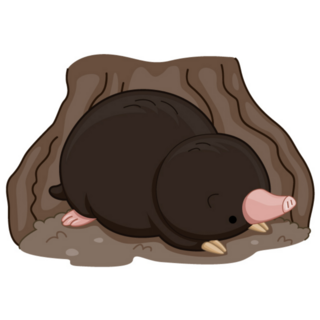 Mole In Ground Sticker