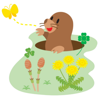 Mole In Spring Sticker