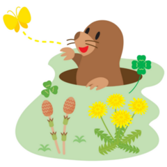 Mole In Spring Sticker