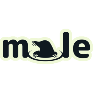 Mole Lettering Logo Sticker