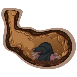 Mole Living Underground Sticker