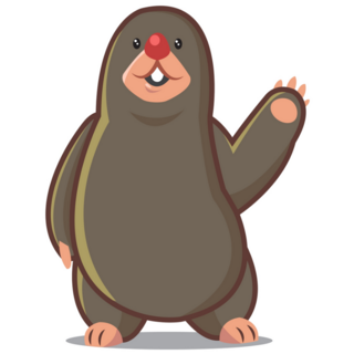 Mole Saying Hi Sticker