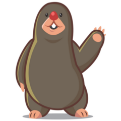 Mole Saying Hi Sticker