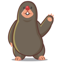 Mole Saying Hi Sticker