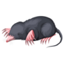 Mole With Black Fur Sticker