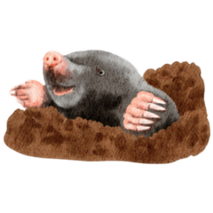 Molehill Watercolor Sticker