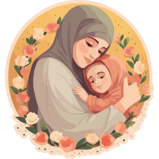 Mom & Baby Snuggle Sticker