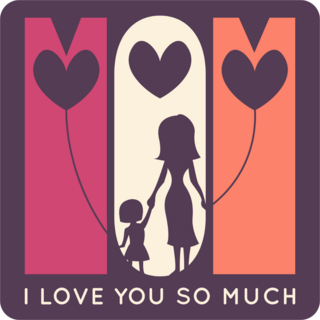 Mom Balloons Sticker