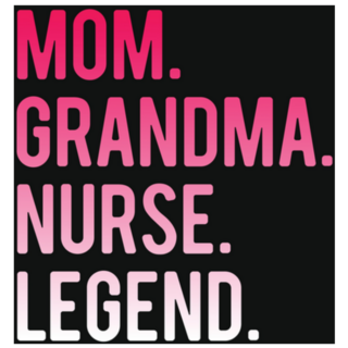 Mom Grandma Nurse Legend Pink Gradient Sticker