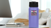 Mom Is My Name Pickleball Sticker on a Water Bottle (New) example