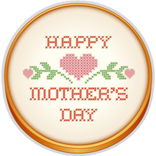 Mom Needlepoint Sticker