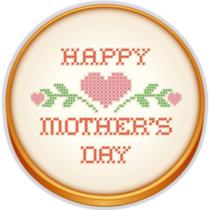 Mom Needlepoint Sticker