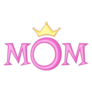 Mom Queen Crown Lettering Sticker