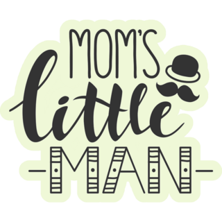 Moms Man Baby Sticker