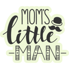 Moms Man Baby Sticker