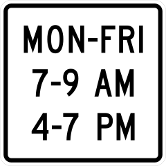 Mon-Fri 7-9 Am 4-7 Pm Sticker