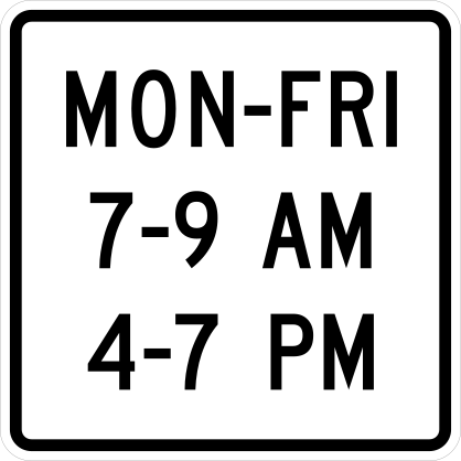 Mon-Fri 7-9 Am 4-7 Pm Sticker