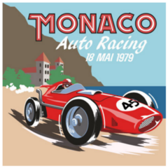 Monaco Auto Racing Sticker