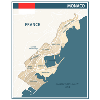 Monaco Blue Beige Sticker