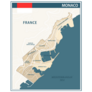 Monaco Blue Beige Sticker