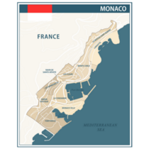 Monaco Blue Beige Sticker