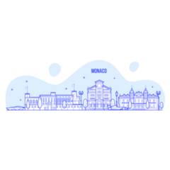 Monaco Buildings Sticker