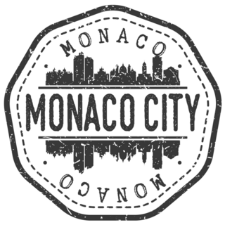 Monaco City Stamp Sticker
