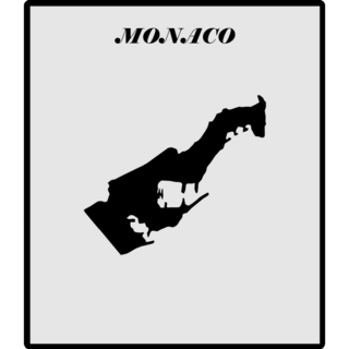 Monaco Country Map Sticker