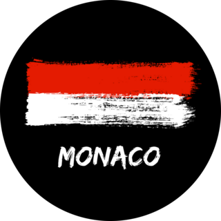 Monaco Flag Black Sticker