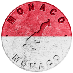Monaco Flag Button Sticker