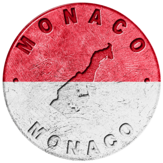 Monaco Flag Button Sticker