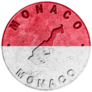 Monaco Flag Button Sticker