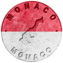 Monaco Flag Button Sticker