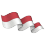 Monaco Flag Ribbon Sticker