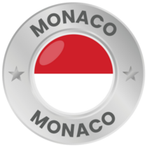 Monaco Flag Silver Sticker