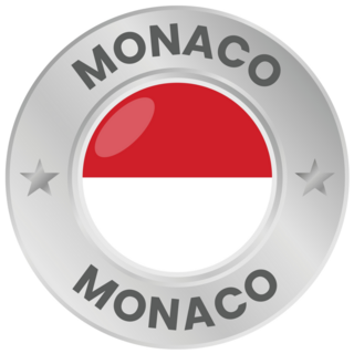 Monaco Flag Silver Sticker