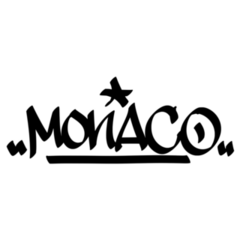 Monaco Graffiti Tag Sticker