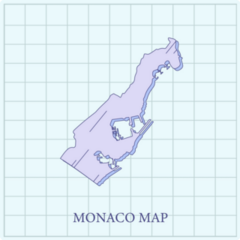 Monaco Grid Map Sticker