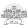 Monaco Hand Drawn Sticker